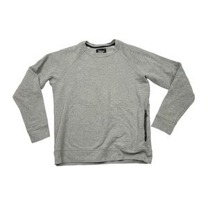 Illustrated Example grey crew neck mens sweater